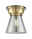 Franklin Restoration One Light Flush Mount in Antique Brass (405|623-1F-AB-G63)