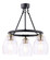 Winsley Three Light Chandelier in Coal w/Stained Brass (7|2437-878)