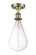 Ballston LED Semi-Flush Mount in Antique Brass (405|516-1C-AB-BB164LED)
