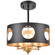 Odelle Four Light Pendant in Black + Antique Gold (60|ODE-700-BK-GA)