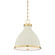 Painted No. 3 Two Light Pendant in Aged Brass/Off White (70|MDS361-AGB/OW)