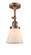 Franklin Restoration One Light Semi-Flush Mount in Antique Copper (405|201F-AC-G61)