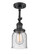 Franklin Restoration One Light Semi-Flush Mount in Matte Black (405|201F-BK-G54)
