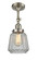 Franklin Restoration One Light Semi-Flush Mount in Brushed Satin Nickel (405|201F-SN-G142)