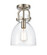 Downtown Urban One Light Semi-Flush Mount in Brushed Satin Nickel (405|412-1F-SN-8CL)