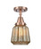 Caden LED Semi-Flush Mount in Antique Copper (405|447-1C-AC-G146-LED)