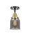Caden One Light Semi-Flush Mount in Black Antique Brass (405|447-1C-BAB-G53)