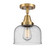 Caden One Light Flush Mount in Brushed Brass (405|447-1C-BB-G74)