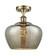 Ballston One Light Semi-Flush Mount in Antique Brass (405|516-1C-AB-G96-L)