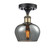 Ballston One Light Semi-Flush Mount in Black Antique Brass (405|516-1C-BAB-G93)