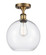 Ballston One Light Semi-Flush Mount in Brushed Brass (405|516-1C-BB-G122-10)