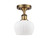 Ballston One Light Semi-Flush Mount in Brushed Brass (405|516-1C-BB-G91)