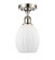 Ballston One Light Semi-Flush Mount in Polished Nickel (405|516-1C-PN-G81)