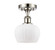 Ballston One Light Semi-Flush Mount in Polished Nickel (405|516-1C-PN-G91)
