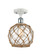 Ballston LED Semi-Flush Mount in White Polished Chrome (405|516-1C-WPC-G122-8RB-LED)