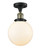 Franklin Restoration One Light Semi-Flush Mount in Black Antique Brass (405|517-1CH-BAB-G201-8)