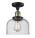Franklin Restoration One Light Semi-Flush Mount in Black Antique Brass (405|517-1CH-BAB-G74)