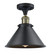 Franklin Restoration One Light Semi-Flush Mount in Black Antique Brass (405|517-1CH-BAB-M10-BK)