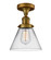 Franklin Restoration One Light Semi-Flush Mount in Brushed Brass (405|517-1CH-BB-G42)