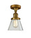Franklin Restoration One Light Semi-Flush Mount in Brushed Brass (405|517-1CH-BB-G62)