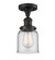 Franklin Restoration LED Semi-Flush Mount in Matte Black (405|517-1CH-BK-G52-LED)