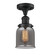 Franklin Restoration LED Semi-Flush Mount in Matte Black (405|517-1CH-BK-G53-LED)