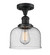 Franklin Restoration One Light Semi-Flush Mount in Matte Black (405|517-1CH-BK-G74)