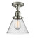 Franklin Restoration LED Semi-Flush Mount in Polished Nickel (405|517-1CH-PN-G44-LED)