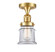 Franklin Restoration One Light Semi-Flush Mount in Satin Gold (405|517-1CH-SG-G182S)