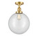 Franklin Restoration One Light Semi-Flush Mount in Satin Gold (405|517-1CH-SG-G202-12)