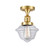 Franklin Restoration One Light Semi-Flush Mount in Satin Gold (405|517-1CH-SG-G532)