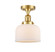 Franklin Restoration One Light Semi-Flush Mount in Satin Gold (405|517-1CH-SG-G71)