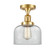 Franklin Restoration One Light Semi-Flush Mount in Satin Gold (405|517-1CH-SG-G72)