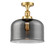 Franklin Restoration One Light Semi-Flush Mount in Satin Gold (405|517-1CH-SG-G73-L)