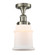 Franklin Restoration One Light Semi-Flush Mount in Brushed Satin Nickel (405|517-1CH-SN-G181)