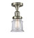 Franklin Restoration One Light Semi-Flush Mount in Brushed Satin Nickel (405|517-1CH-SN-G182S)