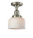 Franklin Restoration One Light Semi-Flush Mount in Brushed Satin Nickel (405|517-1CH-SN-G71)