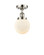 Ballston Urban LED Semi-Flush Mount in Polished Nickel (405|916-1C-PN-G201-6-LED)