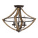 Shire Three Light Semi Flush Mount in Rustic Black (10|SHR1716RK)