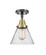 Caden One Light Semi-Flush Mount in Black Antique Brass (405|447-1C-BAB-G44)