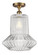 Ballston One Light Semi-Flush Mount in Brushed Brass (405|516-1C-BB-G212)