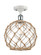 Ballston LED Semi-Flush Mount in White Polished Chrome (405|516-1C-WPC-G122-10RB-LED)