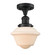 Franklin Restoration LED Semi-Flush Mount in Matte Black (405|517-1CH-BK-G531-LED)