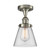 Ballston Urban One Light Semi-Flush Mount in Brushed Satin Nickel (405|916-1C-SN-G62)