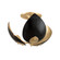 Lotus Three Light Semi Flush Mount in Gold Leaf (70|5703-GL/BK)