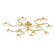 Meander LED Chandelier in Aged Brass (70|6343-AGB)
