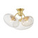 Opera Three Light Semi Flush Mount in Aged Brass (70|KBS1471603-AGB)