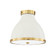 Painted No. 3 Two Light Flush Mount in Aged Brass/Off White (70|MDS360-AGB/OW)