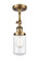 Franklin Restoration One Light Semi-Flush Mount in Brushed Brass (405|201F-BB-G312)