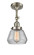 Franklin Restoration One Light Semi-Flush Mount in Brushed Satin Nickel (405|201F-SN-G172)